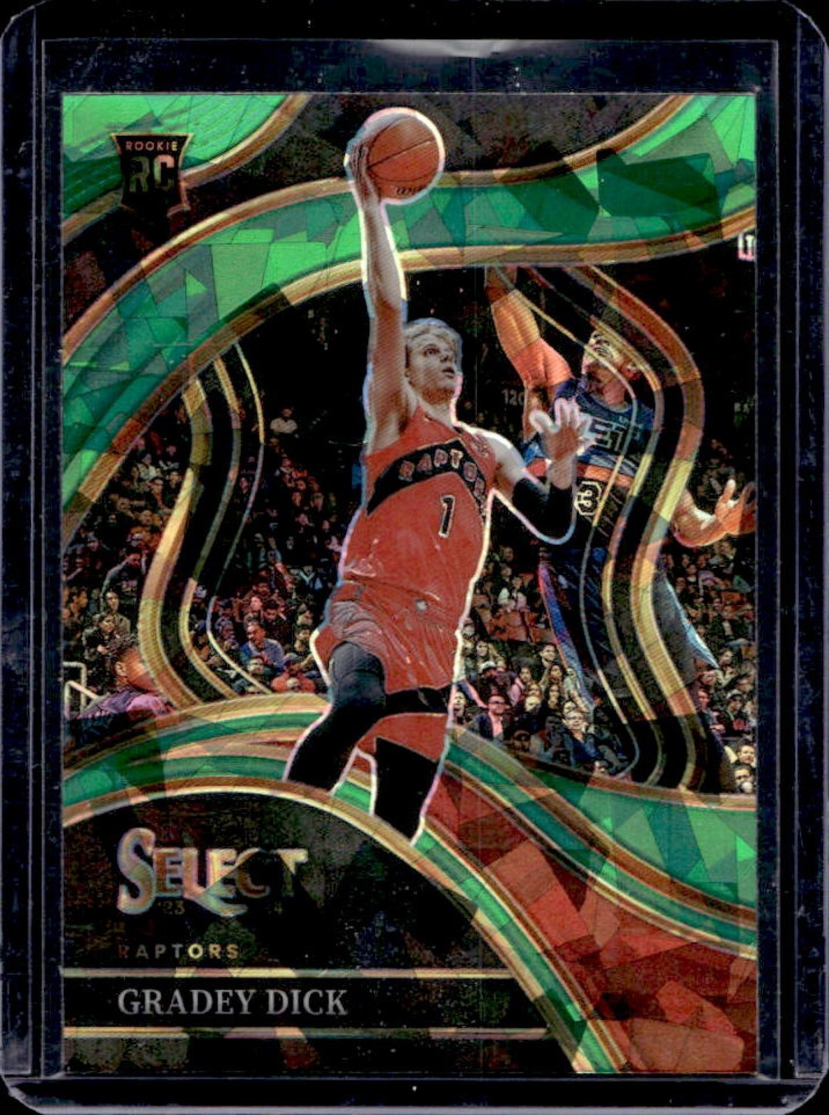 2023-24 Panini Select Gradey Dick RC Green Ice Prizm Courtside #287 Raptors