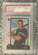 1998 Bowman Chrome Gabe Kapler International ROOKIE RC Refractor #125 PSA MINT 9