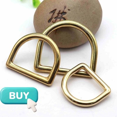 1 - 100 Stk D-Ringe Draht 13/16/20/25/32/38/45 mm Gold Messing D-Ring