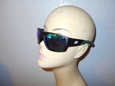 New Balance Beeline 541-813 24/08 Matte Black Green Mirror Polarized Sunglasses