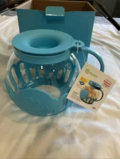 Ecolution Micro-Pop Microwave Popcorn Popper Turquoise NIB!