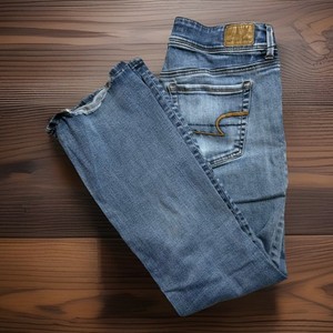 Jean Droit American Eagle SUPER STRETCH - Taille 2 X Longueur 30 - Bleu Denim - Occasion Très Bon état