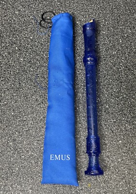EMUS 3 Piece Green Sparkle Recorder Flute