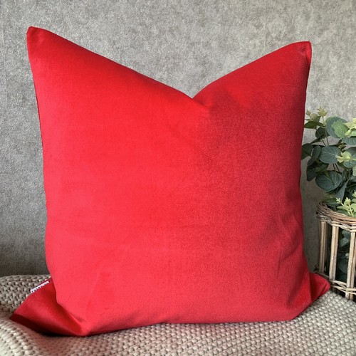 Modern Cushion Cover 18”John Lewis Cotton Velvet Decor Beautiful Red