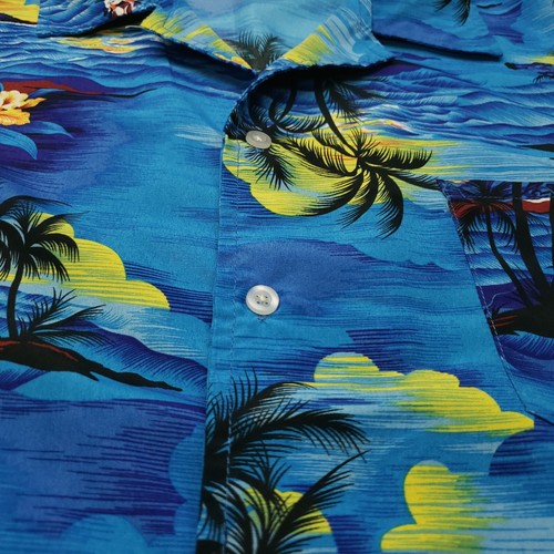 Hawaiian Shirt Hula Vintage S Fits Like MEDIUM (Loose) Relaxed Fit Open Collar - Picture 8 of 13