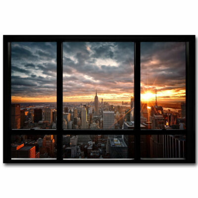 D 350 New York City Sunset Window View Cityscape Poster Art Silk 21 24x36inch Ebay D 350 New York City Sunset Window View Cityscape Poster Art Silk 21 24x36inch Ebay