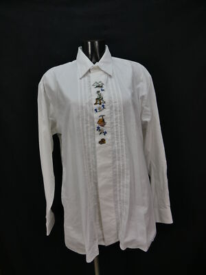 Size L costume shirt Isar costumes white cotton hiking embroidery shirt th1419