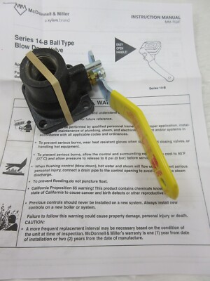 MCDONNELL MILLER 14-B  310447  BOILER LOW WATER CUTOFF BLOW DOWN VALVE