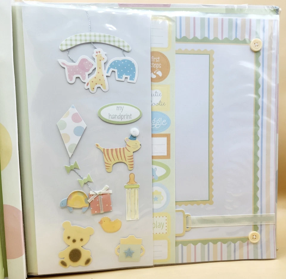 Álbum de recortes tapiz completo C. R. Gibson UNISEX bebé álbum de fotos animales de zoológico NUEVO Foto 3 de 4