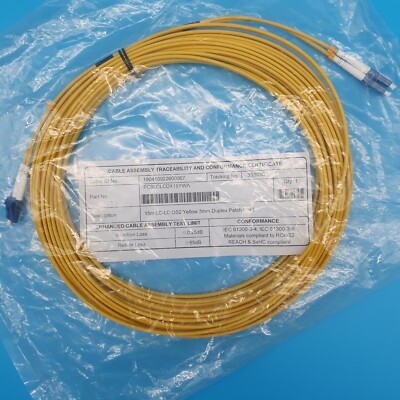 15m LC auf LC Duplex OS2 Singlemode gelb Glasfaserkabel