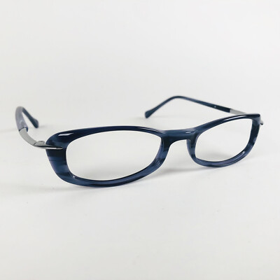 UNBEKANNTE Brille MARMORIERT BLAU OVAL Brillengestell MOD: FP003 C03