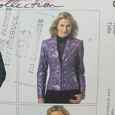 McCall's 4973 Misses' Lined Princess Seam Jacket Sewing Pattern Size 14-20  Uncut