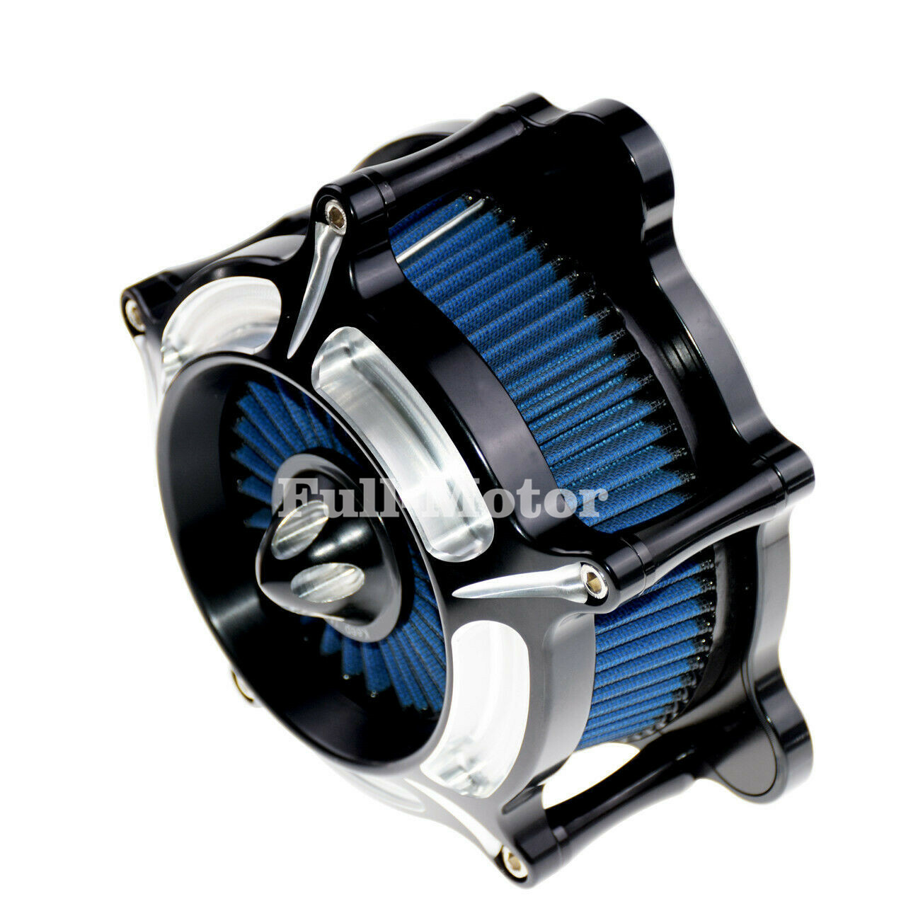 Turbine Air Filter Blue Air Cleaner + Rain Sock Set Fit For M8 Touring Softail