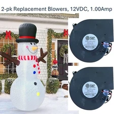 2-pk 1.0A Replacement Air Blowers for 6-8 ft Christmas Inflatables Blow Ups