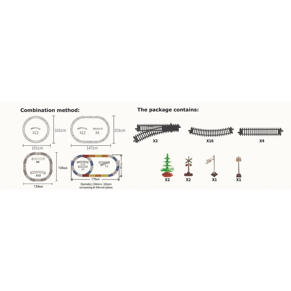 Juego de tren de ferrocarril retro con sonido y luz tren de vapor locomotora vagón de pasajeros Foto 3 de 4