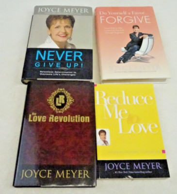 Joyce Meyer Books HCDJ Lot 4 Never Give Up Forgive Reduce Me to Love Revolution