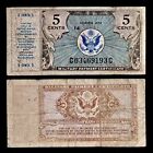 Us Mpc Military Payment Certificate 5 Cents Series 472 Banknote Paper Money Used