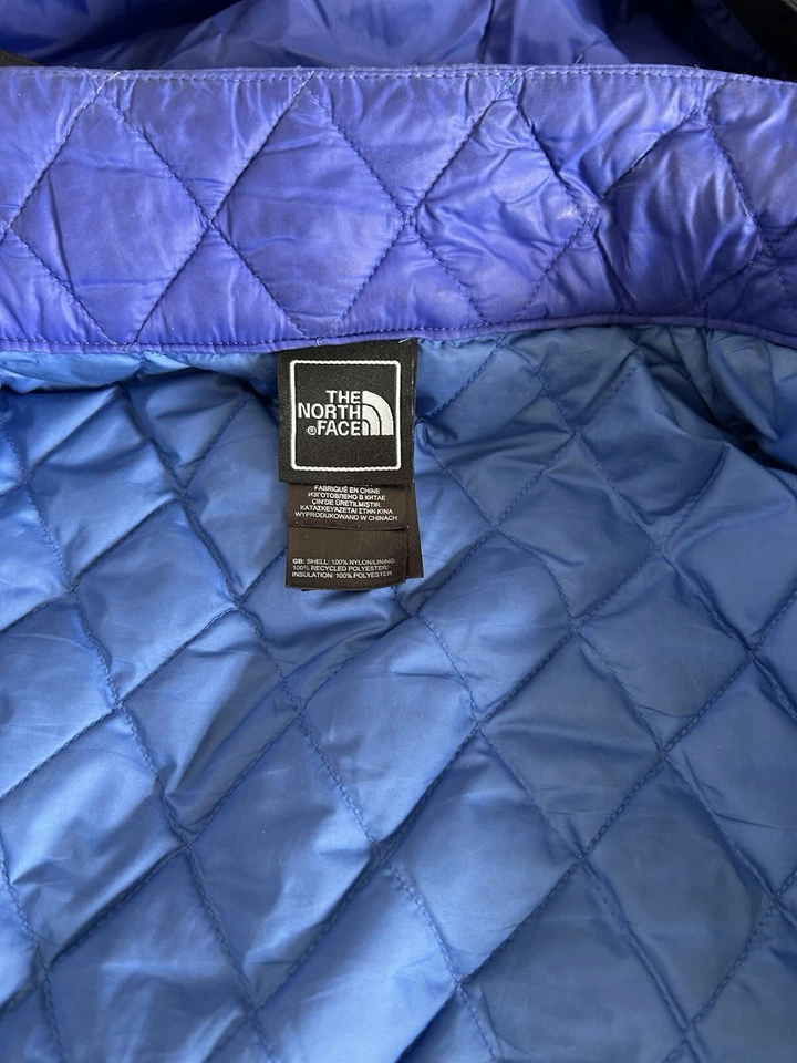 Abrigo chaqueta esquí mujer The North Face HyVent mediano negro azul con capucha 2 en 1 Foto 3 de 4