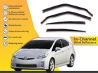 Wind Deflectors In Channel For Toyota Prius 2010-2015 4-Pcs Visors Rain Guard