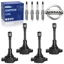 For 4x Ignition Coil & Spark Plug NGK 22448ED000 Nissan Sentra L4 1.8L 2.0L 2.5L