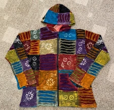 Venus Imports Full Zip Hoodie Sweatshirt Jacket Patchwork 127 Women's Size XXL