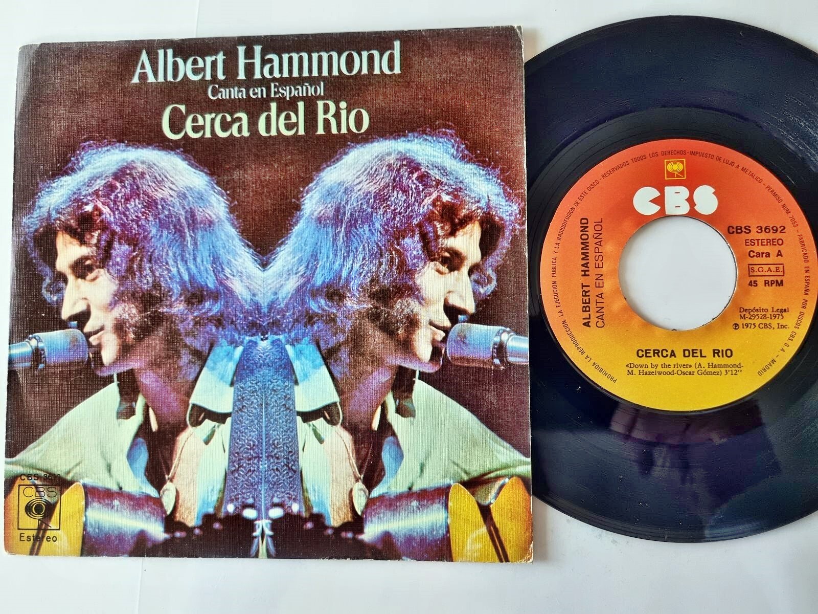 Albert Hammond - Cerca del rio 7'' Vinyl/ Down by the river SUNG IN SPANISH