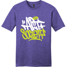 NEW Art Society GRAFF BLACK/GREEN Tee Shirt HEATHER PURPLE SM-4XLRGE MADE IN USA