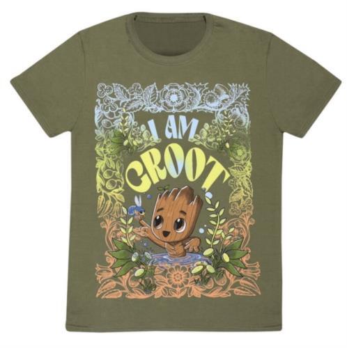 ALTRA GUARDIANI DELLA GALASSIA: MARVEL STUDIOS I AM GROOT STILE ANNI SETTANTA ( T shirt