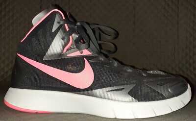 Nike Lunarlon Hyper Quickness Pink Black Men's Basketball Shoes US 8.5 UK 7.5