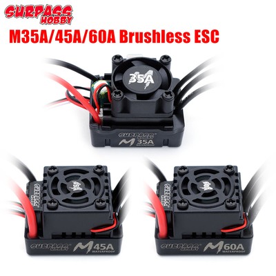 Surpass Hobby 35A 45A 60A Brushless ESC Speed Controller for 1/12 1/14 RC Car