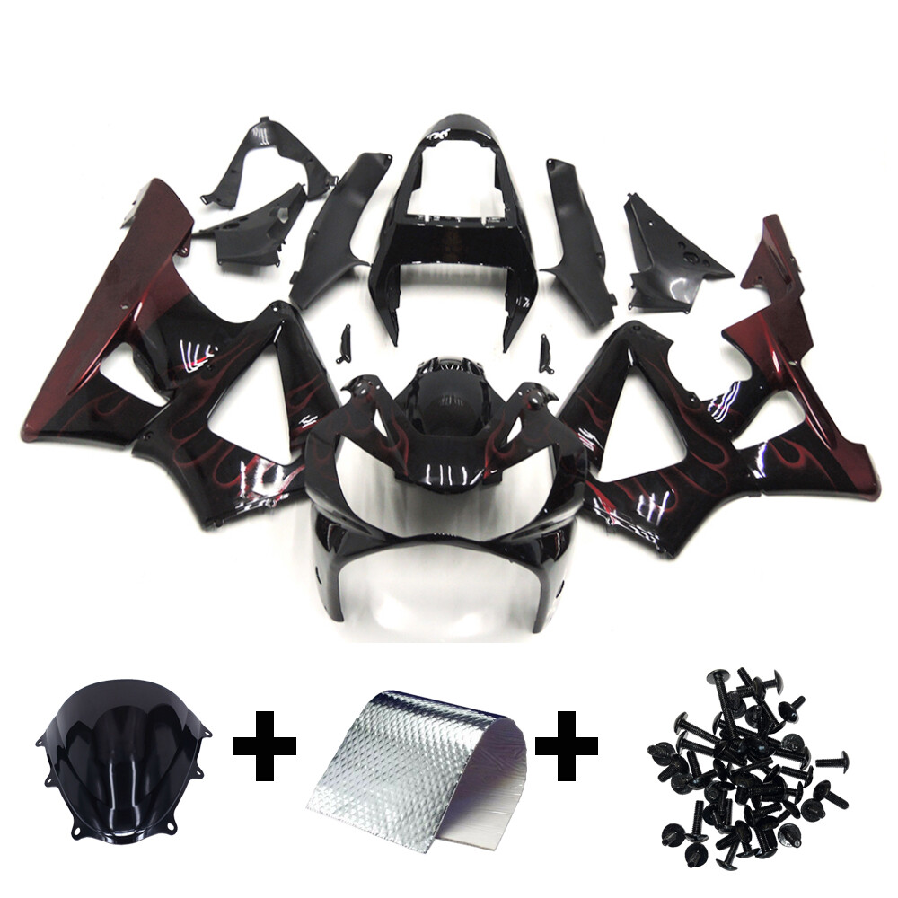 Red Black Fairing Kit for 2000 2001 Honda CBR900RR 929 ABS