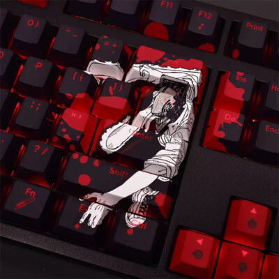 Chainsaw Man Makima RGB Mechanical keyboard keycaps PBT 108KEYS