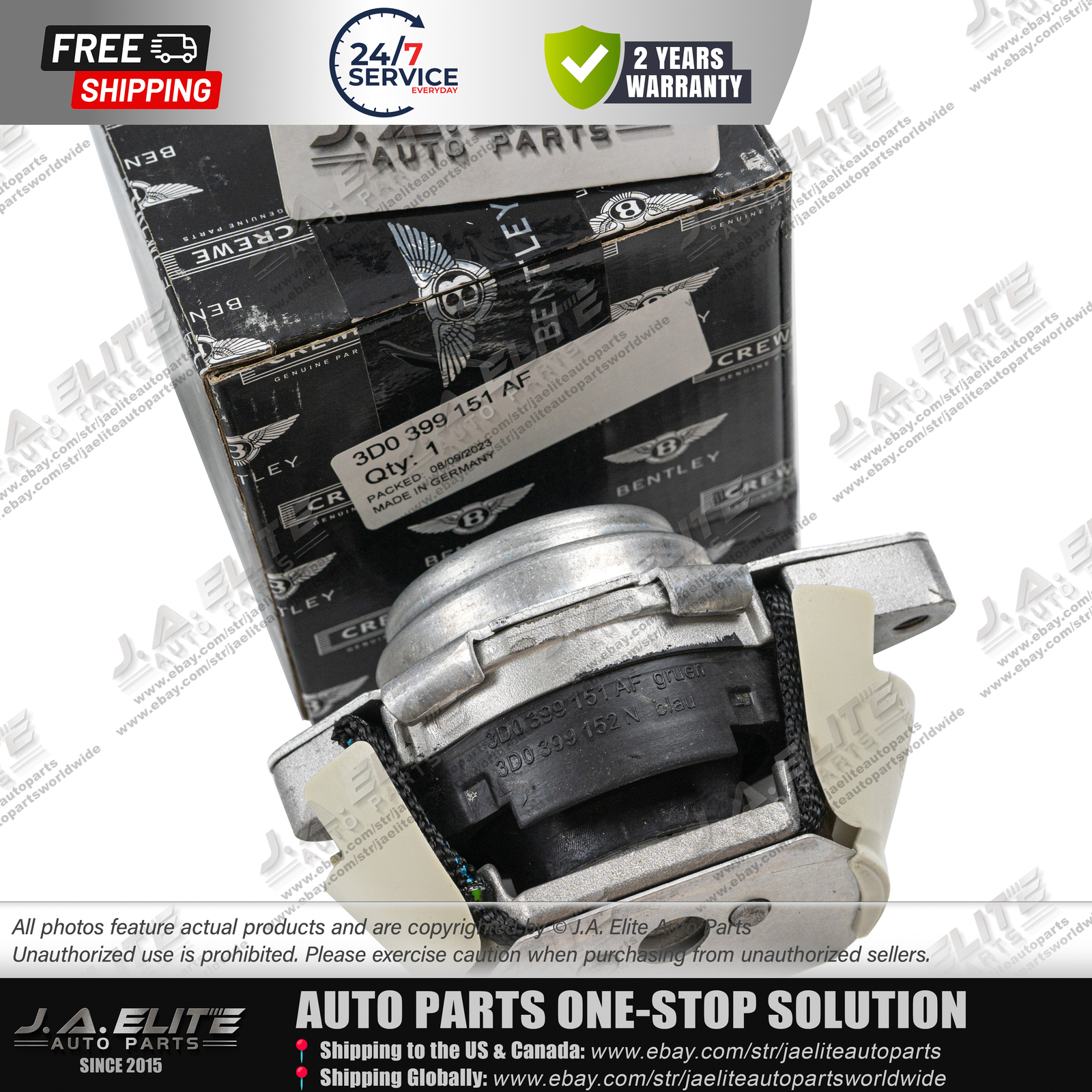 4pcs Genuine Engine & Transmission Mount set for Bentley Continental GT GTC