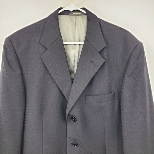 Givenchy 100% Worsted Wool Black 4 Button Men's Blazer Suit Jacket 41 Long - Picture 12 of 16
