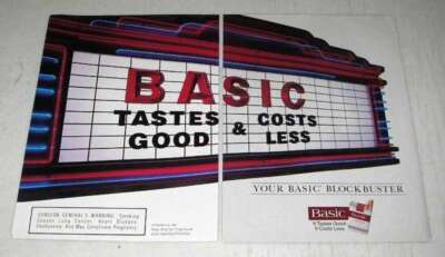 1995 Basic Cigarettes Ad - Tastes Good Costs Less