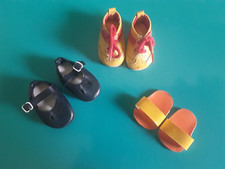 Lotto 3 paia scarpe  per Bambole vintage, anni 70.