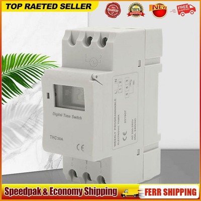 Digital Rail Timer Control Useful LCD Display Weekly Timer Switch Relay Control
