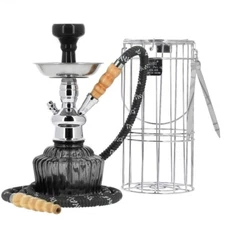 MYA Hookah Set QT 14" Glass Vase Includes Modern Portable Mini Great Smoking z