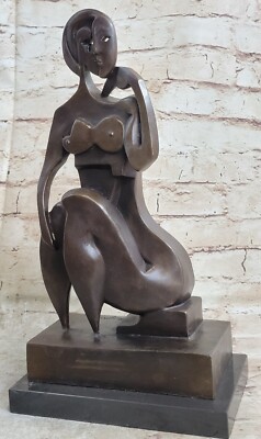 Hand Made Modern Abstract Female Bronze Statue Sculpture Tribute To Dail Sale