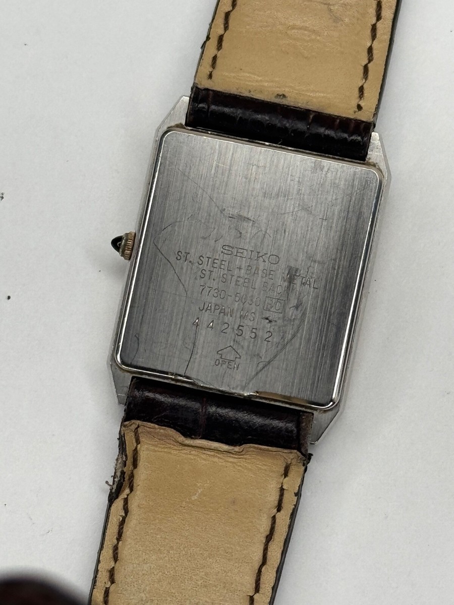 MINT] Rare 1984 Seiko Dolce 7730-5030 Tank Shape Dress Watch | eBay