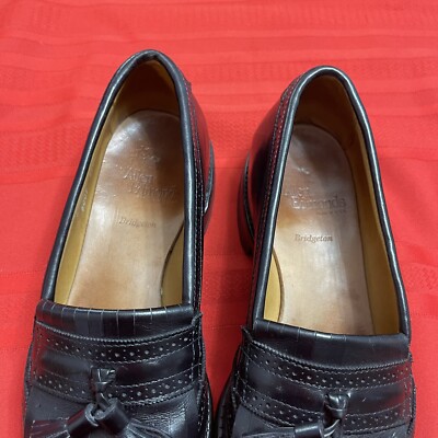 Allen Edmonds Bridgeton Black Brogue Tassel Kiltie Loafers  display picture 1