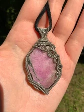 Huge Pink Sapphire Pendant Necklace Handcrafted