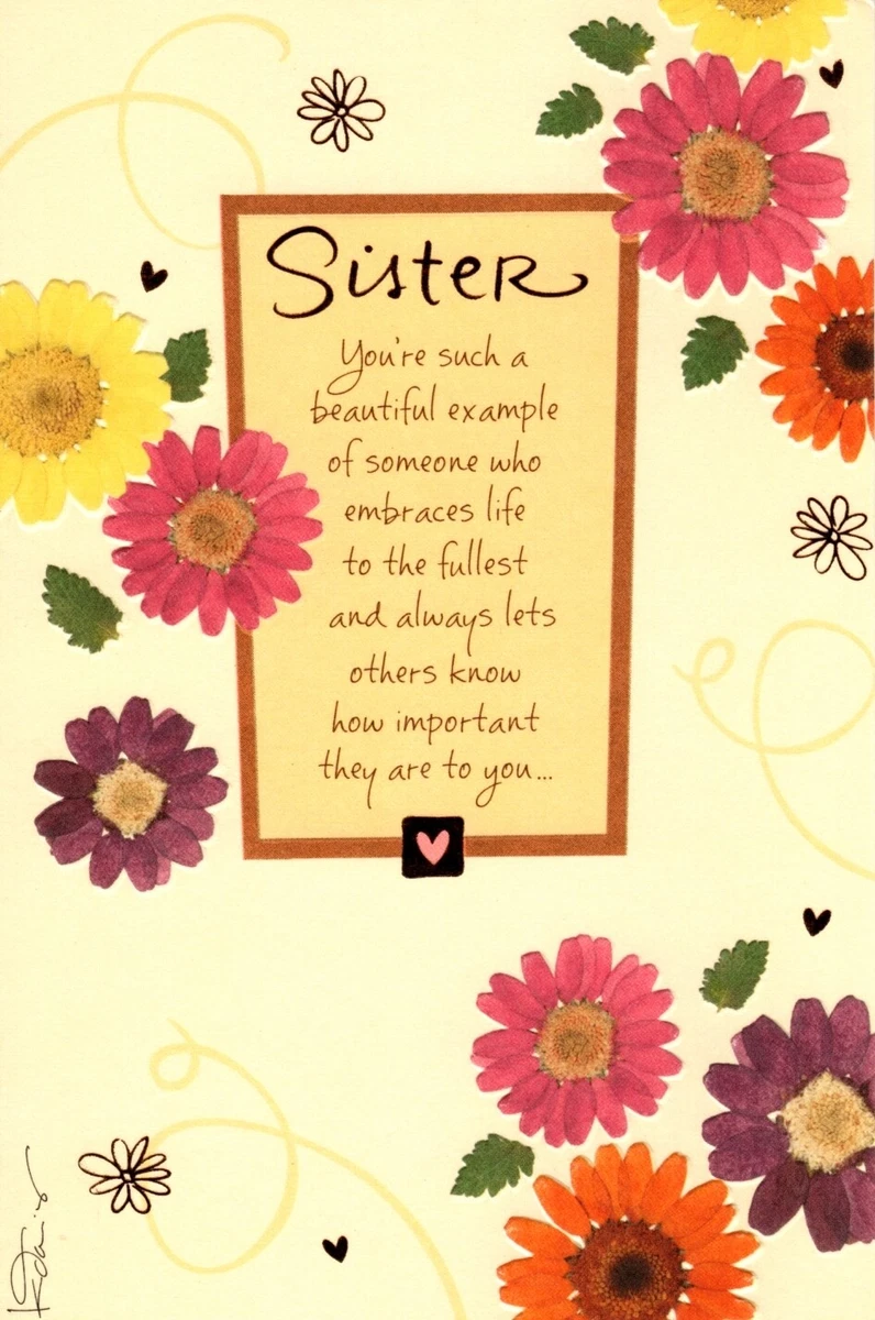 Happy Mother's Day Sister Beautiful Example Greeting Card By ...