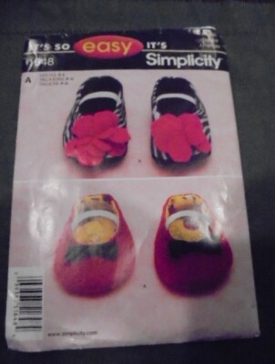Simplicity Sewing Pattern 1640 It's So Easy Baby Shoes 2 Styles Pattern Unused