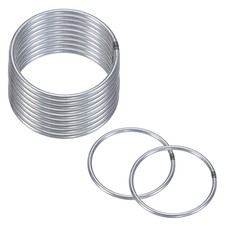 12-Pack Dream Catcher Rings,2 Inch Metal Round Shape for DIY Craft Silver