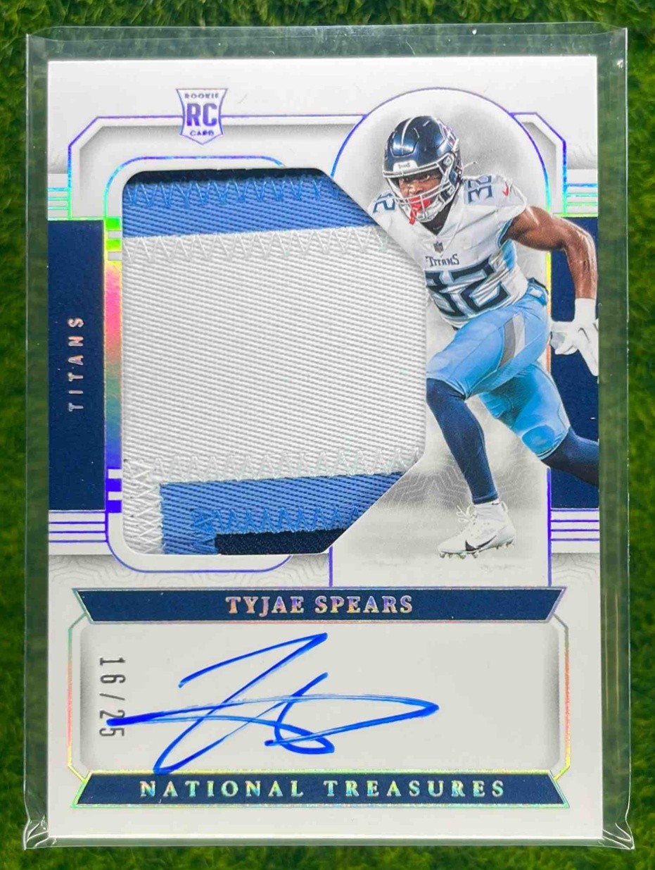 Tyjae Spears Panini National Treasures Crossover Rookie Patch Autographs #33 Base