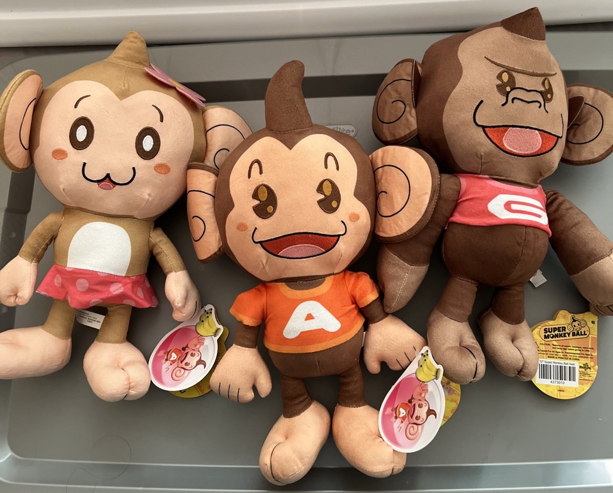 Super Monkey Ball Toy Factory 12” Plush MEEMEE AiAi GonGon NWT | eBay