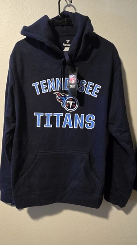 VETEMENTS Felpa con cappuccio Tennessee Titans NFL Team Apparel ricamata taglia XL blu navy nuova