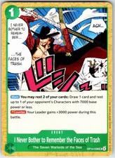 I NEVER BOTHER TO REMEMBER THE FACES OF TRASH - OP14-038 - ONE PIECE - NM