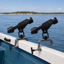 Boat Mount Aluminum Fishing Rod Holder Adjustable for Kayak and Yacht